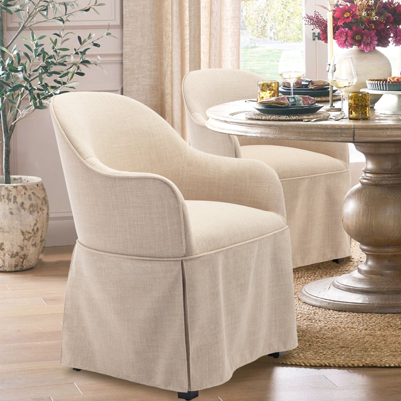 Skirted upholstered dining chair hotsell